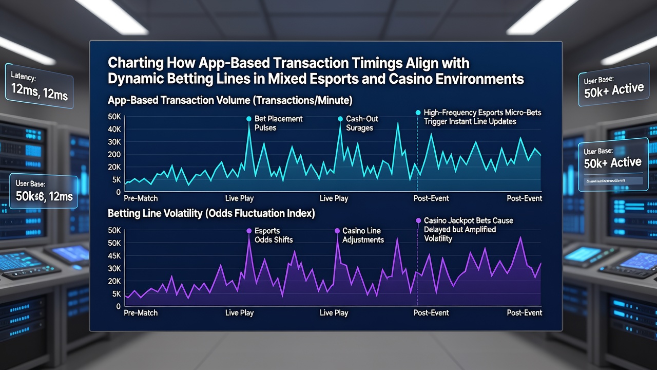 Visualisierung der Datenströme und Transaktionszeiten in hybriden mobilen Gaming-Sessions
