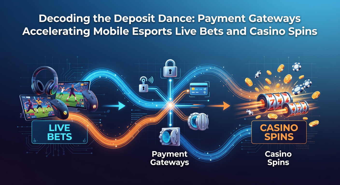 Grafik mit Zahlungs-Icons, Esports-Spielern und Casino-Roulette, die die Beschleunigung von Deposits durch Gateways illustrieren