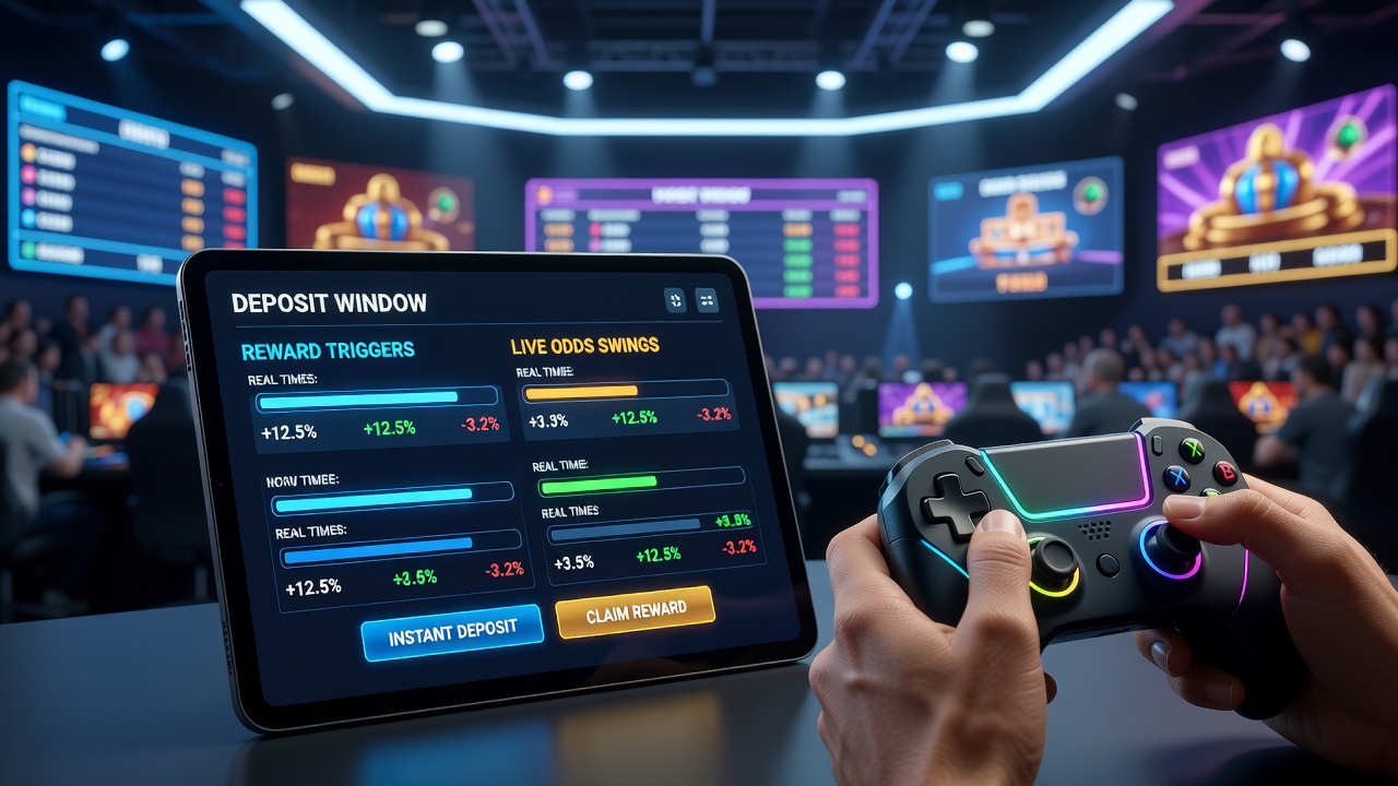 Visualisierung von Zeitfenstern und Quotenverläufen in hybriden mobilen Gaming-Sitzungen